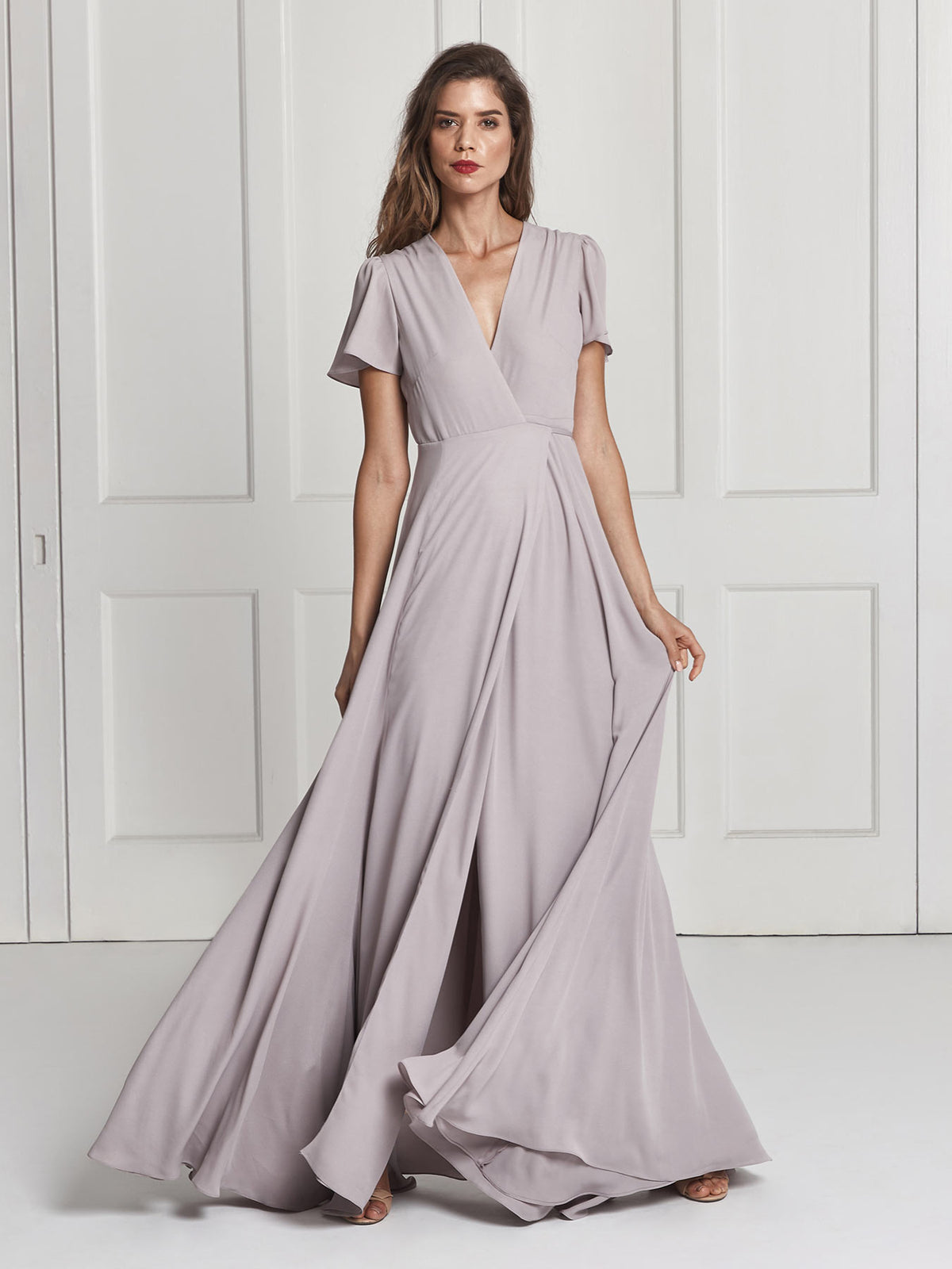 Lilac Grey Bridesmaid Dresses Constellation Ame